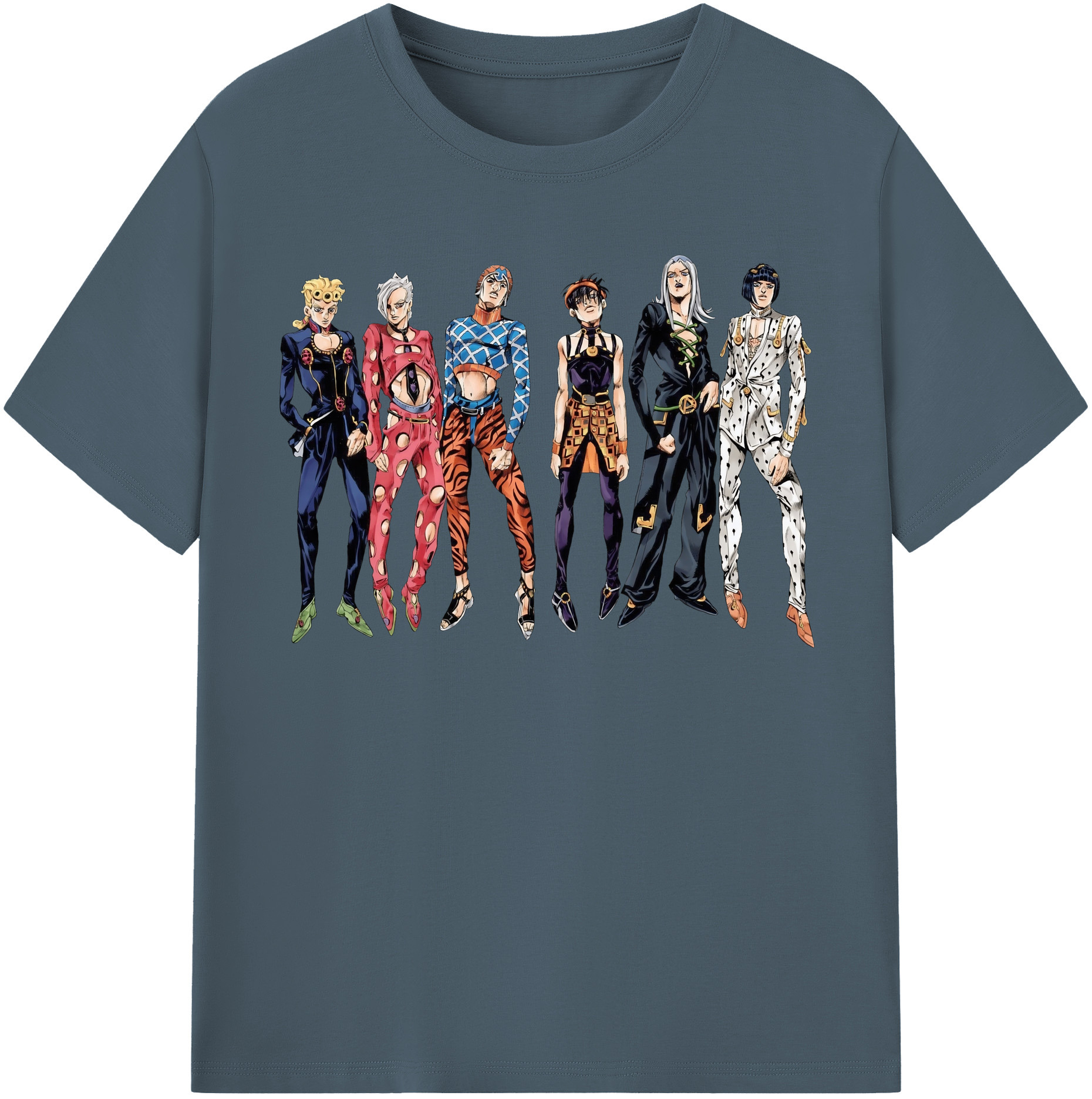 （画像用） ジョジョの奇妙な冒険 JoJo's Bizarre Adventure 綿100％半袖Tシャツ（フロントプリント）